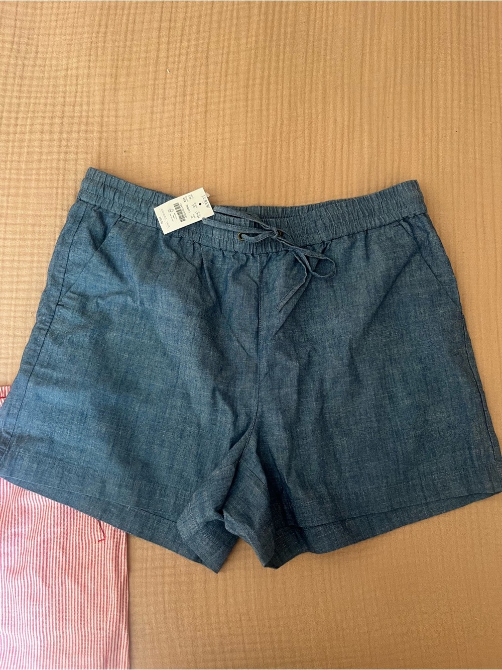 J. Crew Light Chambray Drawstring Shorts - Light Blue
